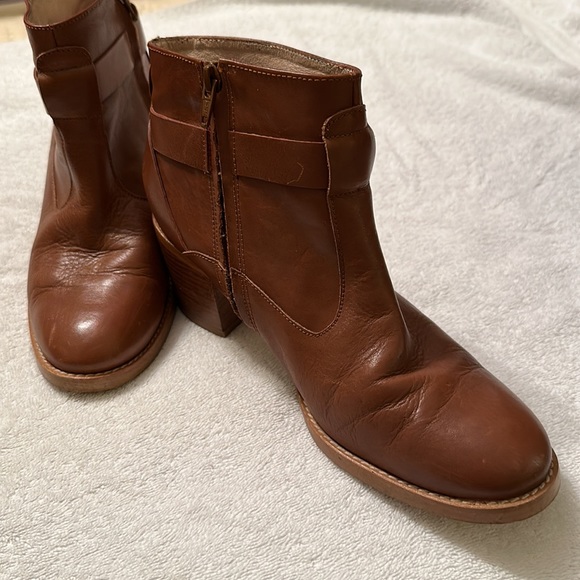 Hobbs London Tan Brown Leather Ankle Boots Made in Spain Size 41 - Picture 5 of 15